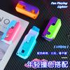 Encendedor inflable a prueba de viento de juguete de rábano moderno, plegable retráctil, personalidad genial, encendedor de cigarrillos para chicas ins