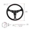 Volante Modificado para Coche de PU Racing Competitivo 14 pulgadas Parche Personalizado con Patrón de Carbono 345 mm Transfronterizo