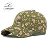 Boné estampado feminino estilo coreano, moda all-match, floral, boné de beisebol, proteção solar ao ar livre, primavera e verão