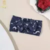 Diadema Ancha Suave para Bebé Transfronteriza Europea y Americana Estampado de Estrellas y Lunas Protección de la Fontanela Infantil y para Niños Pequeños Accesorio para el Cabello con Lazo Tocado