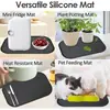 Alfombrilla de Silicona para Cafetera con Borde, Alfombrilla Multifuncional para Encimera de Cafetera, Adecuada para Accesorios de Bandeja, Silicona de Grado Alimenticio