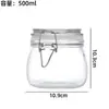 Frasco Sellado Transparente de Vidrio para Hogar Botella de Almacenamiento con Hebilla Frasco para Vino y Pepinillos con Tapa Botella para Almacenamiento de Vino Botella para Mermelada