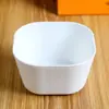 Tigela Pequena Quadrada de Plástico Criativa Tigela de Arroz Tigela de Quatro Lados Presente Preto Transparente Tigela para Sopa Mingau Tigela Infantil Atacado