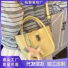 Bolso Cubo para Mujer con Acabado de Alta Gama, Bolso de Mano Transfronterizo de Moda con Patrón de Lichi, Nuevo Bolso Cruzado Estilo Cesta Elegante 2026