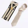 Set de Tirantes y Corbata para Adultos Europeos y Americanos, Tirantes Simples Versátiles Estilo Coreano, Tirantes Creativos Estilo Académico