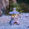 Linterna Palaciega Pequeña Zen China de Energía Solar para Exteriores Torreón Decoración de Patio Adornos de Jardín Linterna Palaciega Pequeña Lámpara de Paisaje para Casa de Huéspedes