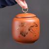 Bote de té de arcilla púrpura estilo chino transfronterizo, Tarro cerámico sellado para el hogar, Tarro vintage para almacenar té, Tarro de arcilla púrpura, Regalo con logo personalizado
