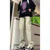 Jeans para hombre al por mayor transfronterizos, estilo fino de primavera y otoño, vibra americana, elásticos, pierna curva, corte ajustado, pierna recta, pantalones ligeramente acampanados