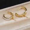 Accesorios DIY Joyería de Perlas Barrocas Pendientes de Concha de Plata S925 Soporte Vacío Patrón Acolchado 11-14 mm Soporte Jg6016
