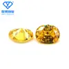 Zircón dorado de buena calidad ovalado 2*3~13*18mm zircón de color ovalado artificial zircón con forma de huevo