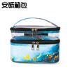 Comercio Exterior Transfronterizo Nuevo Mármol Portátil Transparente Estampado de Leopardo Doble Capa Bolsa de Cosméticos Impermeable Portátil Neceser Almacenamiento para Mujeres