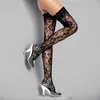 Medias sexy de encaje ancho con jacquard de rosa hasta la rodilla y tirantes talla grande para niños