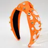 Diadema de Cabeza de Fantasma Blanco Nueva para Halloween Accesorios Acrílicos Incrustados con Diamantes de Tela Adorno para la Cabeza Diadema Nudosa de Moda Accesorios para el Cabello