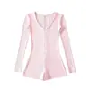Mono de manga larga para mujer, estilo chica picante americano del sudeste asiático, disponible en stock, transfronterizo, adecuado para primavera y otoño, fitness, ciclismo, versátil, de cintura alta, corte ajustado