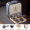 TikTok Juego de Té de Cerámica para Viaje Perezoso Portátil Celebridad de Internet Bienestar Juego de Té Kung Fu Totalmente Automático Juego Pequeño Regalo