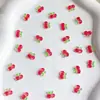 Joyería de Arte para Uñas de Cereza Artificial de Dibujos Animados Mini Cereza Fruta en Miniatura Pegatinas para Uñas Pasador de Cabello con Diamantes Pendientes Material Accesorios