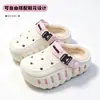 Pantuflas de Algodón para Niños Invierno Niños Niñas 26 Nuevas con Felpa Engrosada Exteriores Impermeables Cálidas Zapatos de Algodón para Bebé Cubierta de Talón
