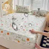 Protetor de colchão impermeável à prova de urina, capa de cama respirável antiderrapante para bebê, lençol de colchão de cobertura total