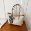 Bolso de Mano Transfronterizo de Gran Capacidad para Mujer 2025 Nuevo Estilo Textura Simple Empalme Bolso de Hombro Bolso Tote Casual para Viajes