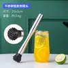 Macerador de Acero Inoxidable Prensa Paleta Prensa Jugos Tienda de Té con Leche Macerador Manual Palo para Prensar Fruta Martillo para Hielo Triturado de Limón