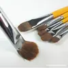 Pincel de fila pelo de lobo pincel para gouache mango de madera transfronterizo pincel para óleo pincel para pintura acrílica cabeza redonda pincel para óleo juego individual pincel para gouache