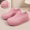 Aumentador de altura oculto Moda Botas de lluvia para mujer Zapatos impermeables Botas de lluvia antideslizantes Caña corta Slip-on Nuevo estilo coreano Resistente al desgaste Comercio transfronterizo