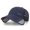 Chapéu de Pesca Retrátil com Protetor Solar Feminino, Refletivo, para Primavera e Verão 2025, Chapéu Branco Estampado Masculino para Exterior