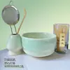 Cuenco de Cerámica para Matcha, Set de Matcha, Set de Cinco Piezas, Combinación de Soporte para Batidor de Té de 100 Púas, Herramientas para Preparar Té, Cuenco de Matcha Azul Cielo