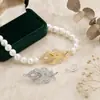 Accesorios hechos a mano para bricolaje, clip para collar de perlas, hebilla de joyería semiacabada, hebilla de prensa de plumas, hebilla de cadena de suéter con cuentas