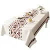 Mantel de Tela Estilo Étnico, Sin Lavar, Mantel Impermeable y a Prueba de Aceite, Mantel de Mesa de Café Estilo Bohemio de Lujo Ligero y de Gama Alta
