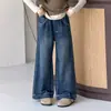 Jeans para Niña 2026 Otoño Nuevo Elegante Niña Niños Primavera Otoño Niños Grandes Pantalones Largos de Moda Pierna Recta Pantalones de Pierna Ancha