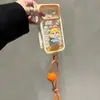 Funda para iPhone 16 compatible con Apple 17 Pro Max, con diseño de lunares, bebé llorando, soporte dual y cordón, se transforma instantáneamente en Fondo Estrellado Dopamina