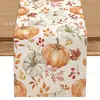 Venta Caliente Transfronteriza Camino de Mesa de Calabaza de Otoño Impresión de Alta Definición Hoja de Arce Piña Decoración de Festival Camino de Mesa Atmósfera del Hogar En Stock