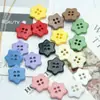 Botones de Estrella de Resina Coloridos de Cuatro Ojos Cosidos a Mano Botones de Estrella de Dibujos Animados para Niños para Abrigos y Suéteres Botones de Estrella de Cinco Puntas