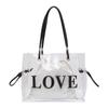 Bolso grande para mujer 2023 nuevo bolso tote de estilo occidental de moda coreana de gran capacidad transparente de gelatina para hombro y bandolera