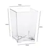En stock taza cuadrada taza redonda múltiples tazas de postre taza para pudín taza para mousse plato cuchara de plástico desechable Amazon