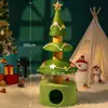 Estructura para trepar gatos de Navidad, Nido para gatos, Árbol para gatos, Estante para gatos de terciopelo de una pieza para invierno, Ahorrador de espacio pequeño, Poste rascador para gatos de sisal resistente al desgaste