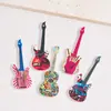 Pendente de Guitarra de Acrílico da Moda Mais Vendido Transfronteiriço Acessórios de Joias DIY Brincos Chaveiro Pingente Decorativo para Bolsa