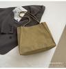Bolsa Tote de Gran Capacidad, Color Sólido, Elegante, Nueva 2026, Simple, Casual, Retro, para Viajes, de Hombro, para Debajo del Brazo, para Mujer