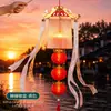 Linternas del Festival de Medio Otoño, Linternas Rojas de Seda Estilo Antiguo, Nuevo Modelo 2026, Hechas a Mano DIY Estilo Chino Portátil para Niños Decoración Luminosa de Linterna de Palacio