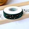 Cinta de Terciopelo Estampada en Oro Estilo Nuevo Estilo Navideño Cinta Decorativa Navideña Material para Lazo de Caja de Regalo Empaque de Regalo