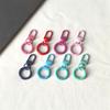 Gancho de Travamento de Porta com Argola de Mola Pintada Chaveiro Chaveiro Colorido Argola Redonda Argola Aberta Ferragem Gancho de Bagagem Acessórios para Bolsa