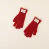Guantes de Punto para Niños y Niñas, Calidez Invernal para Exteriores y Protección contra el Frío, Guantes Largos Versátiles de Lana con Dedos Separados para Pantalla Táctil