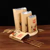 Papel Alumínio Descartável Embalagem para Levar Churrasco Saco de Papel Saco para Embalagem de Alimentos À Prova de Óleo Isolante Saco Simples Logotipo Imprimível