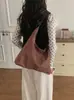 Bolso de mano vintage de gamuza estilo coreano para mujer, nuevo modelo 2026, bolso de gran capacidad para el día a día, bolso de hombro y axila moderno y versátil