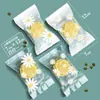 Serie de Bolsas de Empaque, Bolsas Transparentes Selladas para Repostería con Diseño de Copo de Nieve, Bolsas con Cierre, Bolsas Pequeñas Selladas para Snacks de Comida Estilo Ins, Estilo Ins