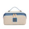 Nueva Bolsa de Cosméticos Retro Lujo Ligero Simple Mezclilla Bolsa de Almacenamiento Portátil Portátil Gran Capacidad Bolsa de Lavado para Cuidado de la Piel