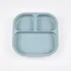 Prato de Refeição para Bebê Transfronteiriço, Ventosa para Bebê, Tigela de Silicone de Grau Alimentício, Prato de Suplemento Alimentar Resistente a Quedas, Prato de Louça para Alimentação Infantil