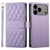 Adequado para capa de celular flip com padrão de diamante para iPhone 18 PRO, capa de celular anti-queda com alça de pulso e para usar na transversal para iPhone 14