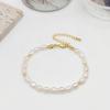 Pulseira Feminina Artesanal Tecida com Contas e Pérolas Naturais de Água Doce Joia Feminina Europeia e Americana Ins Nicho Leve Luxo Empilhada